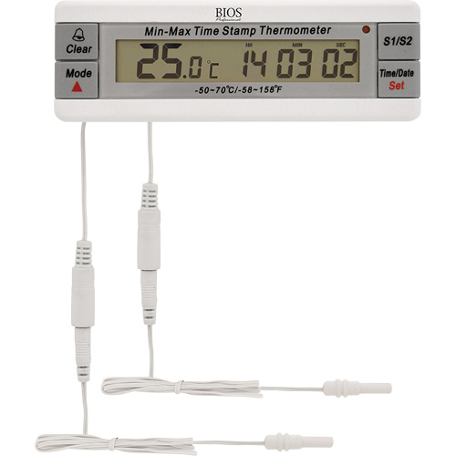 Thermom&egrave;tre pour vaccins, Contact, Num&eacute;rique, -50-70°F (-58-158°C) Moffatt Supply & Specialties
