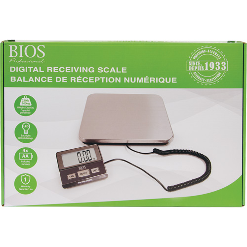 Balance de r&eacute;ception num&eacute;rique, Capacit&eacute; 220 lb, Graduations 1 lb Moffatt Supply & Specialties