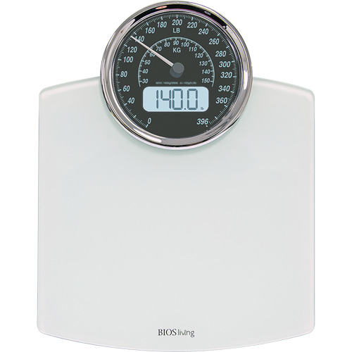 Digital Analog Scale, 396 lbs. Cap., 100 g / 0.2 lbs. Graduations Moffatt Supply & Specialties