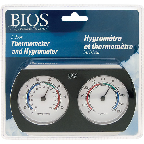 Indoor Thermometer/Hygrometer, 10°- 130° F ( -25° - 55° C ) Moffatt Supply & Specialties