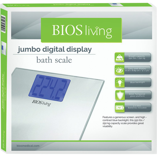 Jumbo Digital Display Scale, 550 lbs. Cap., 0.2 lbs. / 0.1 kg Graduations Moffatt Supply & Specialties