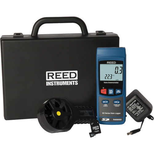 Vane Thermo-Anemometer Kit, Data Logging, 0.4 - 30.0 m/sec Air Velocity Range Moffatt Supply & Specialties