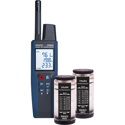 Data Logging Indoor Air Quality Meter with Humidity Calibration Standards Moffatt Supply & Specialties