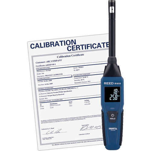 Thermo-hygrom&egrave;tre Bluetooth Smart Series avec certificat ISO, 0,0% - 100% RH, -4°- 140° F (-20° - 60° C) Moffatt Supply & Specialties