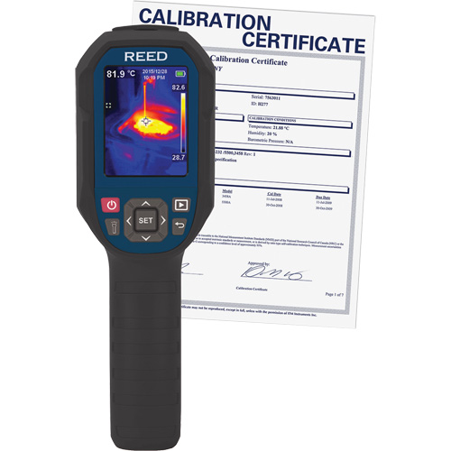 Cam&eacute;ra thermique avec certificat d'&eacute;talonnage, 160 x 120 pixels, 14° - 752°C (-10° - 400°F), 50 mK Moffatt Supply & Specialties