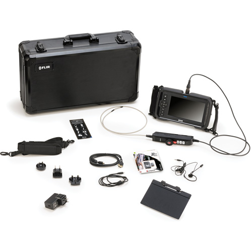 Ensemble de vid&eacute;oscope avec longue sonde de cam&eacute;ra &agrave; articulation bidirectionnelle de 4,5 mm × 1 m, 7" Affichage, 1024 x 600 pixels Moffatt Supply & Specialties