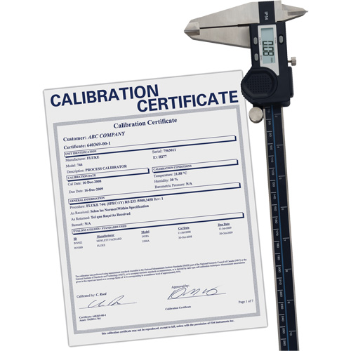 Digital Caliper with Traceable Certificate, 0.0005" (0.01 mm) Resolution, 0" - 12" (0 mm - 300 mm) Range Moffatt Supply & Specialties