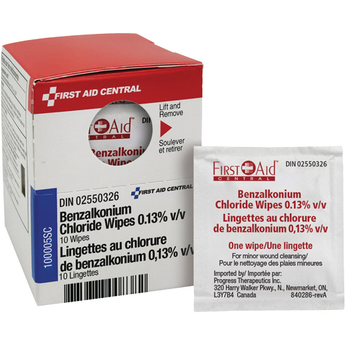 Lingettes de recharge SmartCompliance au chlorure de benzalkonium 0,13?% v/v, Serviette, Antiseptique Moffatt Supply & Specialties