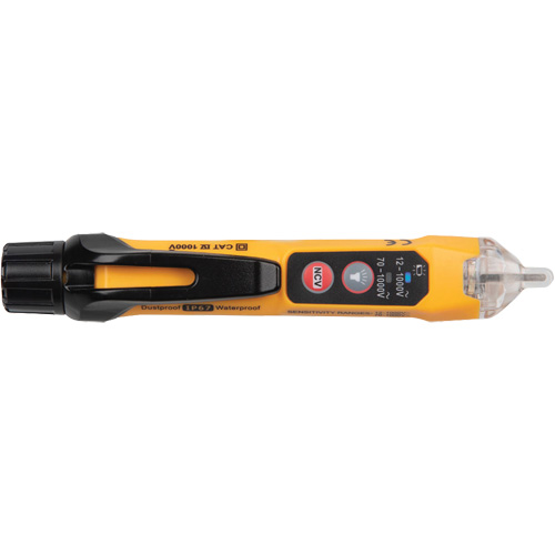 Testeur de tension sans contact &agrave; double plage avec lampe de poche, 12 V c.a. - 1000 V c.a./70 V c.a. - 1000 V c.a., Alerte Lumi&egrave;re & son Moffatt Supply & Specialties