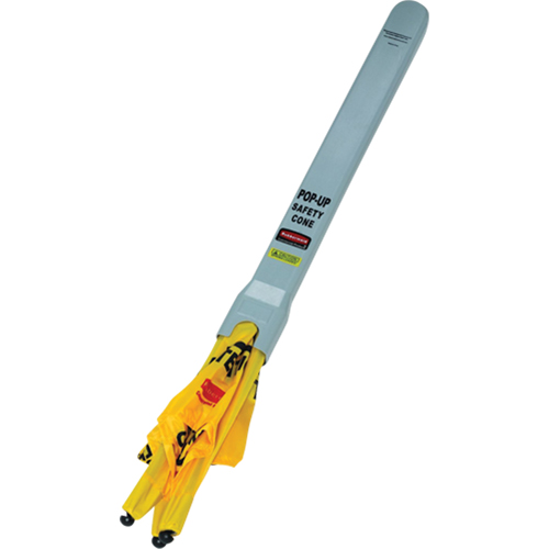 Pop-Up Safety Cone, Trilingual With Pictogram Moffatt Supply & Specialties