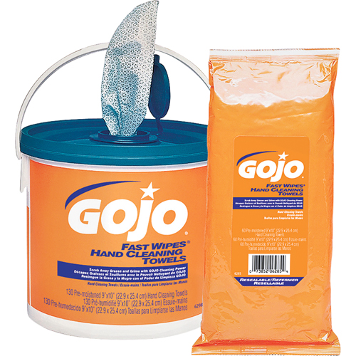 Serviettes nettoyantes Fast Wipes, 130 lingettes, 10" x 9" Moffatt Supply & Specialties