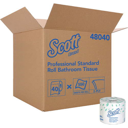 Papier hygi&eacute;nique Scott, 2 Pli, 550 Feuilles/Rouleu, Blanc Moffatt Supply & Specialties