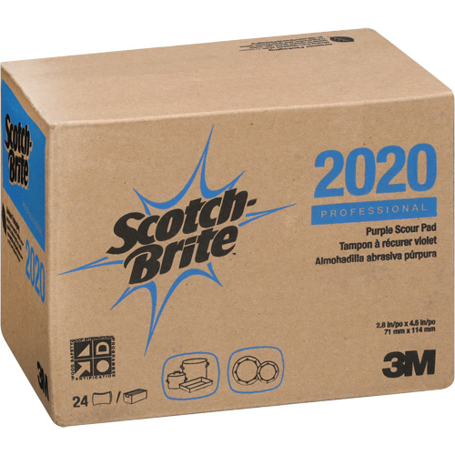 Scotch-Brite Purple Scour Pad, 4-1/2" L x 2-4/5" W Moffatt Supply & Specialties