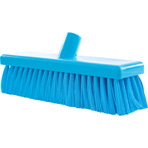 General Purpose Floor Brooms, Medium Bristles, 18", Polyester, Blue Moffatt Supply & Specialties