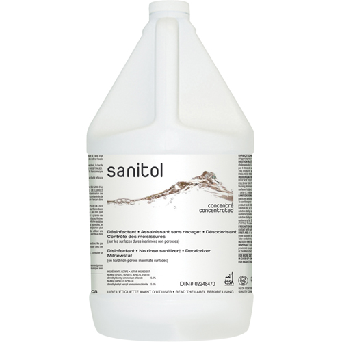 Sanitol Super Concentrated Sanitizer & Deodorizer, 4 L, Jug Moffatt Supply & Specialties