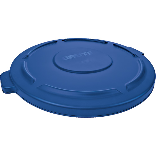 Brute&reg; Round Trash Can Top, Flat Lid, Plastic, Fits Container Size: 22-1/4" Dia. Moffatt Supply & Specialties