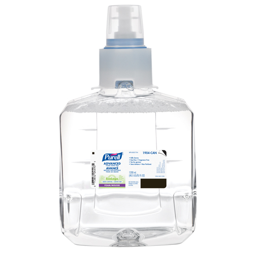 LTX-12 Advanced Foam Hand Sanitizer, 1200 ml, Cartridge Refill, 70% Alcohol Moffatt Supply & Specialties