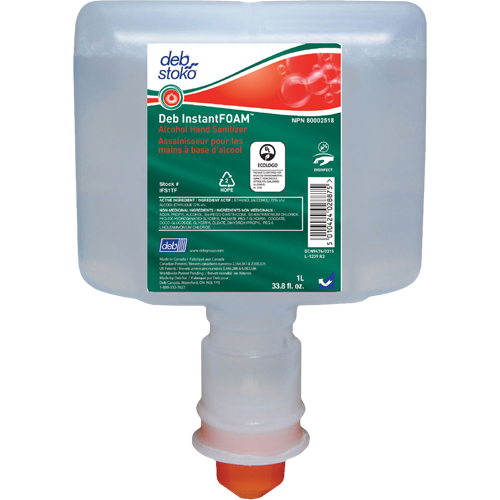 D&eacute;sinfectant InstantFOAM, 1000 ml, Cartouche de recharge, 72 alcool Moffatt Supply & Specialties