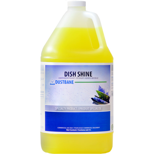 Dish Shine Detergent, Liquid, 5 L, Lemon Moffatt Supply & Specialties