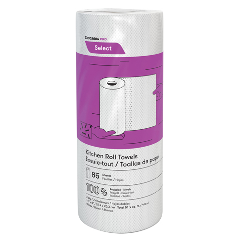 Pro Select Kitchen Towel Roll, 2 Ply, 85 Sheets/Roll, 8" W, 11" L Moffatt Supply & Specialties