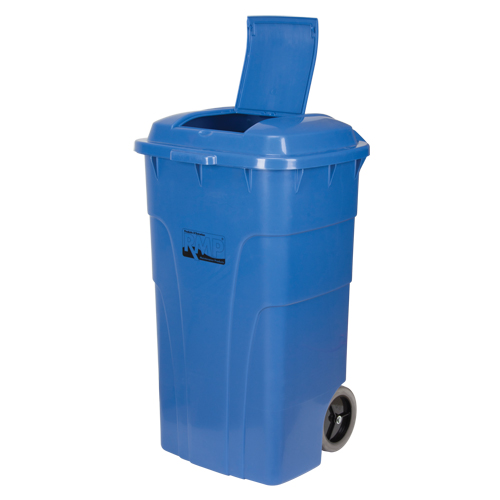 Roll Out Recycling Bin, Curbside, Polyethylene, 65 US gal. Moffatt Supply & Specialties