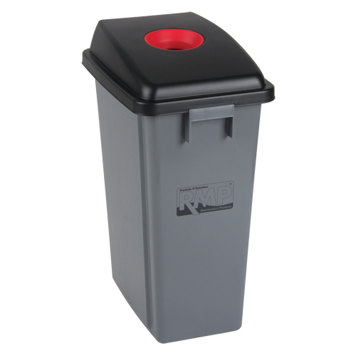 Recycling & Garbage Bin with Classification Lid, Plastic, 16 US gal. Moffatt Supply & Specialties