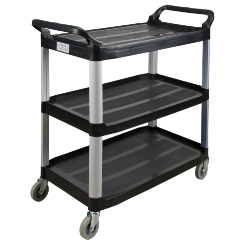 Utility Cart, 3 Tiers, 19-3/4" x 37-1/2" x 40-1/4", 250 lbs. Capacity Moffatt Supply & Specialties