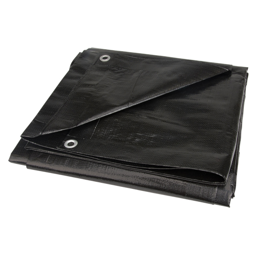 Tarp, Light Industrial Duty, Black, 6' x 8' x 8 mils Moffatt Supply & Specialties