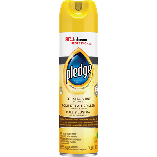Pledge&reg; Lemon Furniture Polish, 14.2 oz., Aerosol Can Moffatt Supply & Specialties