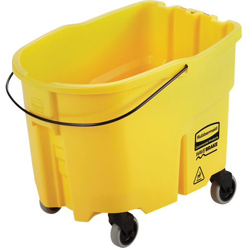 Wavebrake&reg; Mop Bucket, 8.75 US Gal. (35 qt.) Capacity, Yellow Moffatt Supply & Specialties