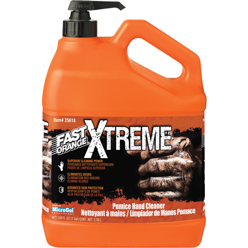 Xtreme Professional Grade Hand Cleaner, Pumice, 3.78 L, Pump Bottle, Orange Moffatt Supply & Specialties