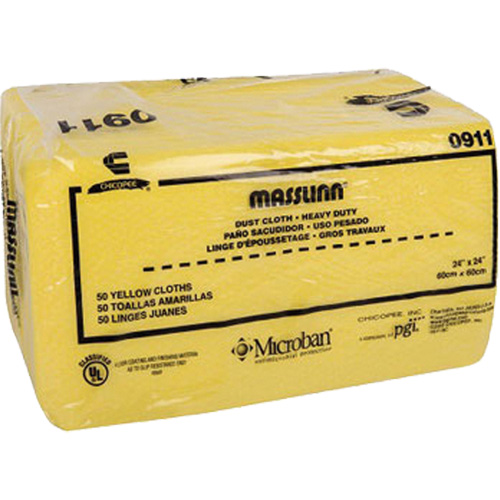 Masslin Heavy-Duty Dust Cloth, Microfibre, Yellow Moffatt Supply & Specialties