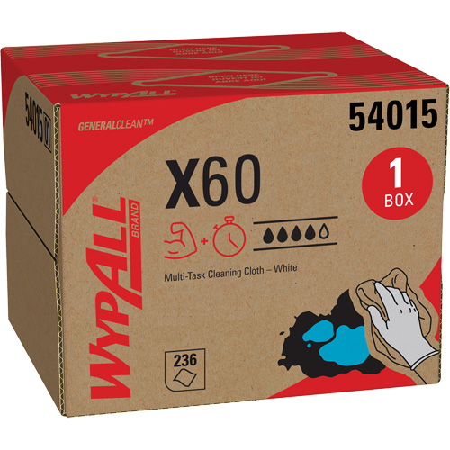 X60 Wipers, All-Purpose, 16-3/4" L x 11" W Moffatt Supply & Specialties
