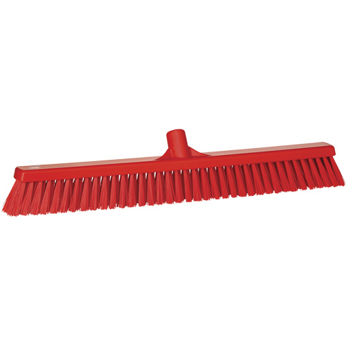 Balai-brosse &agrave; soies combin&eacute;es, Crins Cors&eacute;/Fin, 24-1/2", Polyester, Rouge Moffatt Supply & Specialties