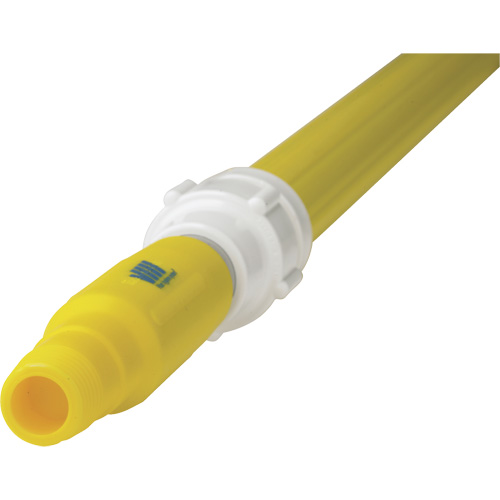 Manche de brosse pour plateforme, Brosse/Support &agrave; tampon, Jaune, T&eacute;lescopique, 62"-113" lo Moffatt Supply & Specialties