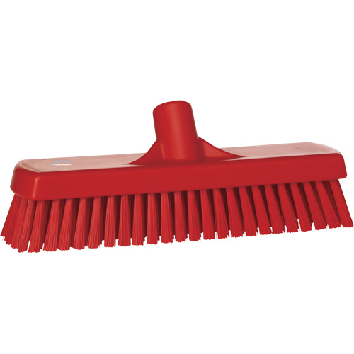 Brosse &agrave; r&eacute;curer pour planchers et murs, Crins Ferme, 12", Polyester, Rouge Moffatt Supply & Specialties