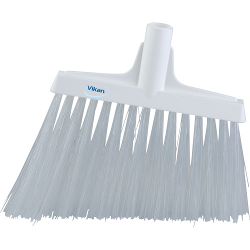 Angle Broom Head, X-Coarse Bristles, 12", Polyester, White Moffatt Supply & Specialties