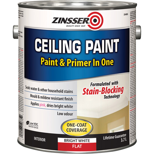 Peinture et appr&ecirc;t pour plafond en un seul produit, Blanc, Tr&egrave;s mat, 3,78 L, Gallon Moffatt Supply & Specialties