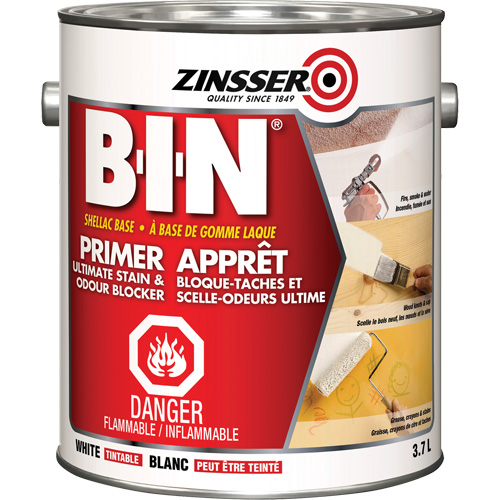 Appr&ecirc;t-scellant &agrave; base de gomme-laque B-I-N, 3,7 L, Gallon, Blanc teintable Moffatt Supply & Specialties