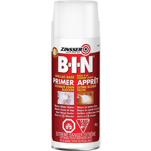Appr&ecirc;t-scellant &agrave; base de gomme-laque B-I-N, 369 g, Canette a&eacute;rosol, Blanc Moffatt Supply & Specialties