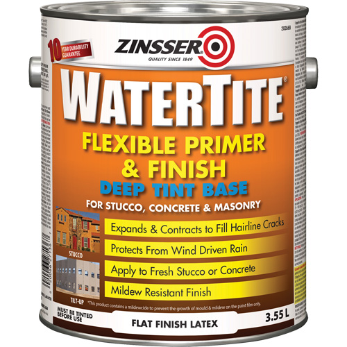 Couche primaire et de finition flexible et r&eacute;sistante aux intemp&eacute;ries Watertite, 3,55 L, Gallon, Base &agrave; ton fonc&eacute; Moffatt Supply & Specialties