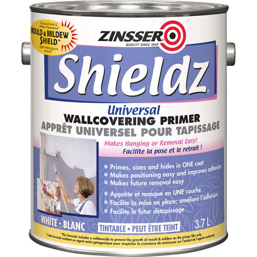Shieldz&reg; Universal Wall Covering Primer, 3.7 L, Gallon, Tintable White Moffatt Supply & Specialties