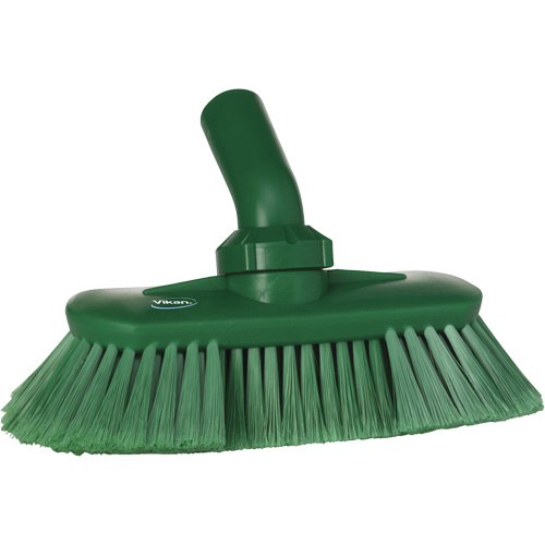 Angle-Adjustable Water-Fed Washing Brush, Soft Bristles, 9-1/4" Long, Green Moffatt Supply & Specialties
