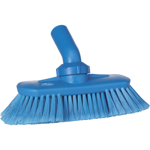 Angle-Adjustable Water-Fed Washing Brush, Soft Bristles, 9-1/4" Long, Blue Moffatt Supply & Specialties