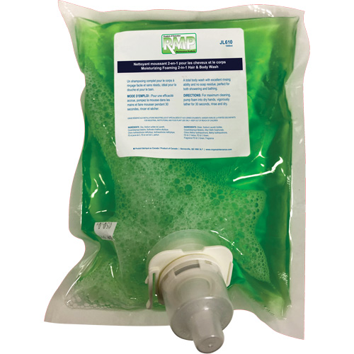 Savon hydratant pour le corps et les cheveux, 1 L, Pomme verte, Sac-cartouche Moffatt Supply & Specialties
