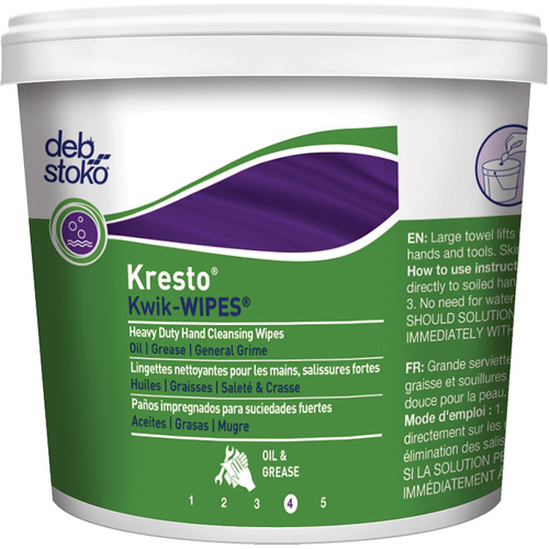 Kresto&reg; Kwik-Wipes&reg; Wipes, 130 Wipes, 12" x 10" Moffatt Supply & Specialties