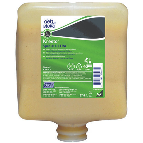 Recharge de nettoyant pour les mains Kresto Special Ultra, P&acirc;te, 2 L, Cartouche en plastique, Fraîcheur Moffatt Supply & Specialties