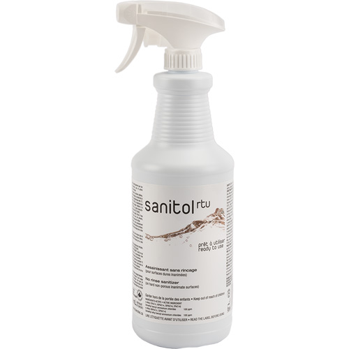 D&eacute;sinfectant et assainissant concentr&eacute; Sanitol, 950 ml, Bouteille &agrave; g&acirc;chette Moffatt Supply & Specialties