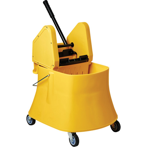 Champ Bucket & Wringer Combo, Down Press, 7.5 US Gal. (30 Quarts), Yellow Moffatt Supply & Specialties