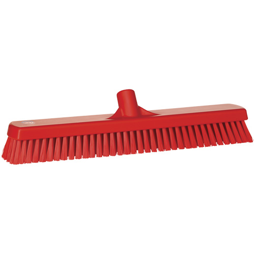 Brosse &agrave; r&eacute;curer pour planchers et murs, Crins Ferme, 19", Polyester, Rouge Moffatt Supply & Specialties